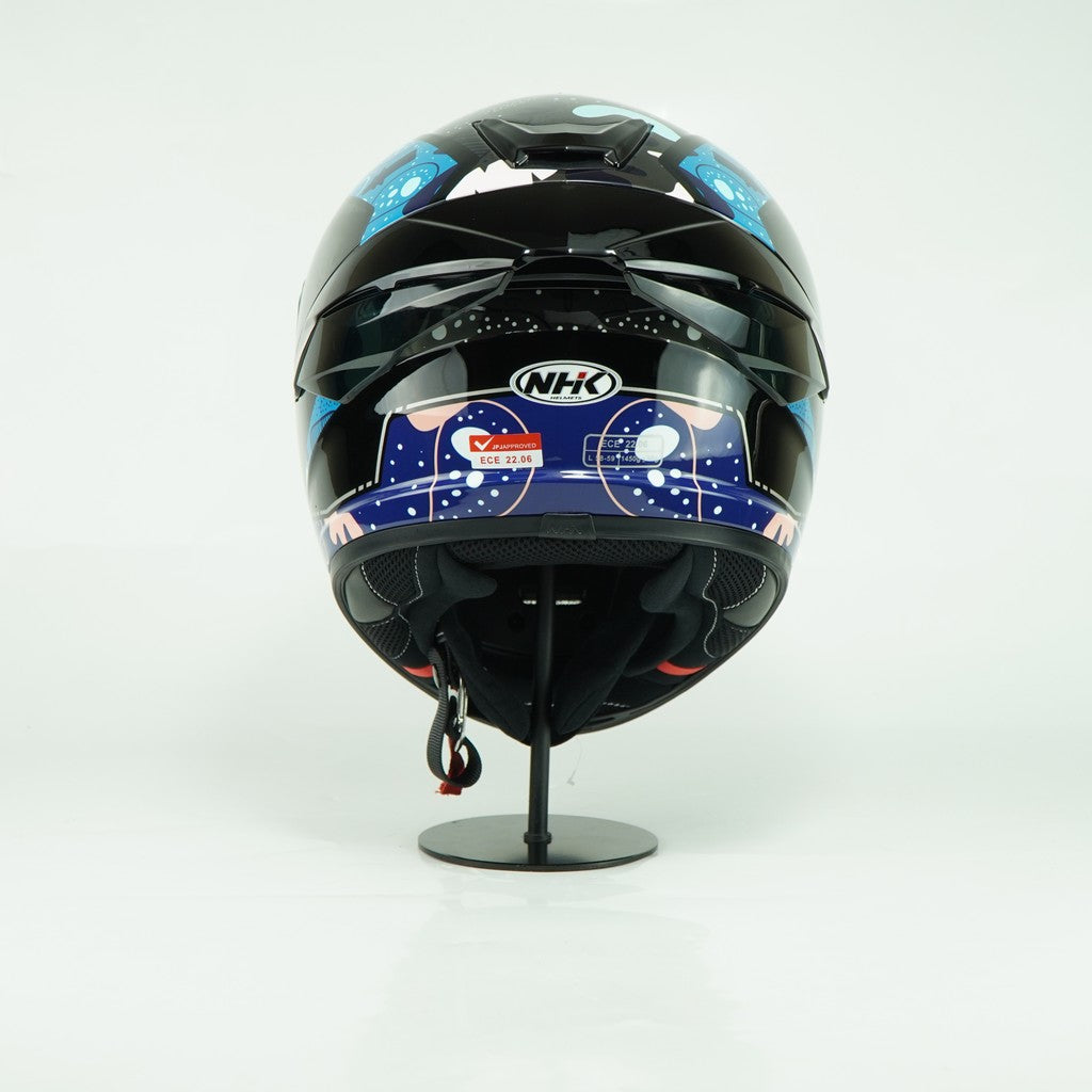 NHK Helmet K5R SV Bacteria (Black/Silver Glossy)