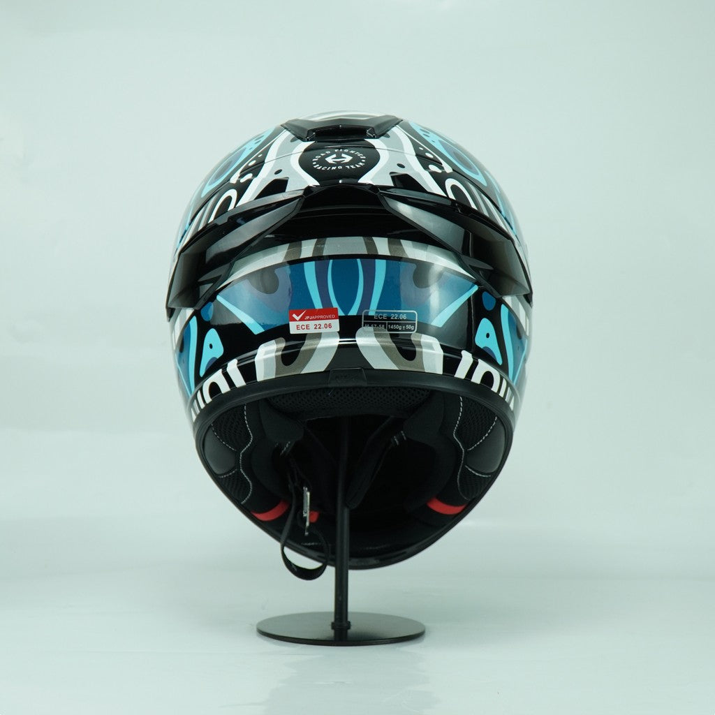 NHK Helmet K5R SV Nebula (Black/Blue Glossy)
