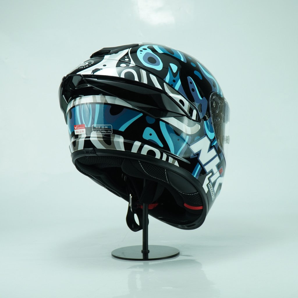 NHK Helmet K5R SV Nebula (Black/Blue Glossy)