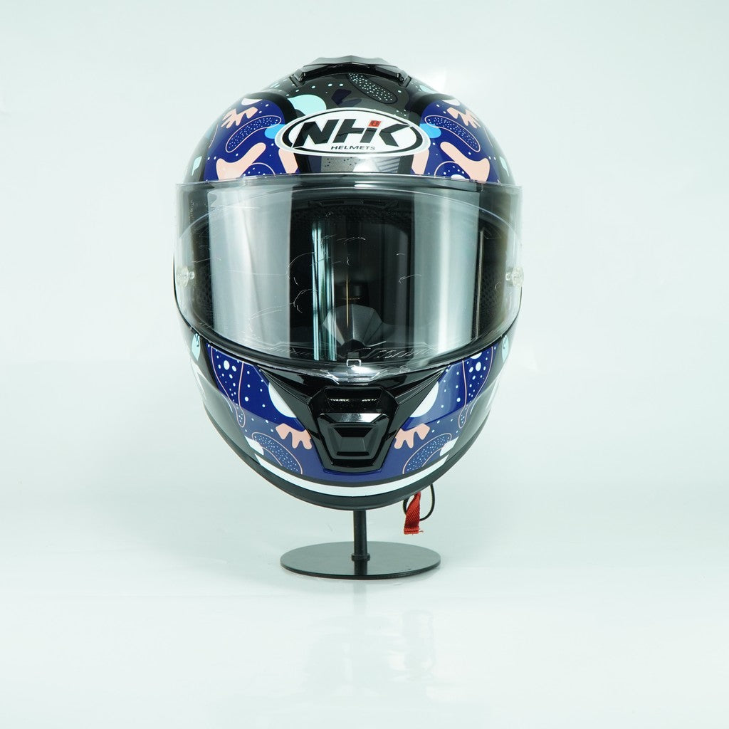 NHK Helmet K5R SV Bacteria (Black/Silver Glossy)