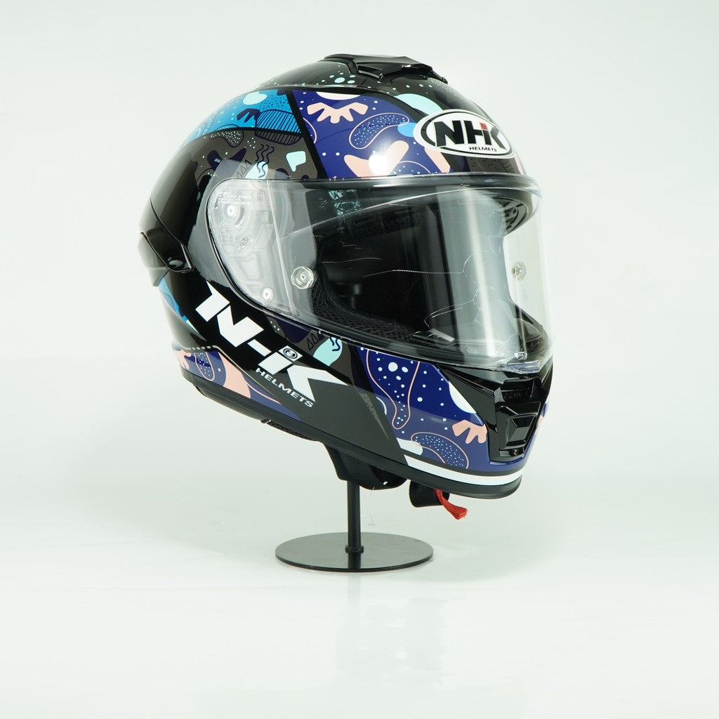 NHK Helmet K5R SV Bacteria (Black/Silver Glossy)