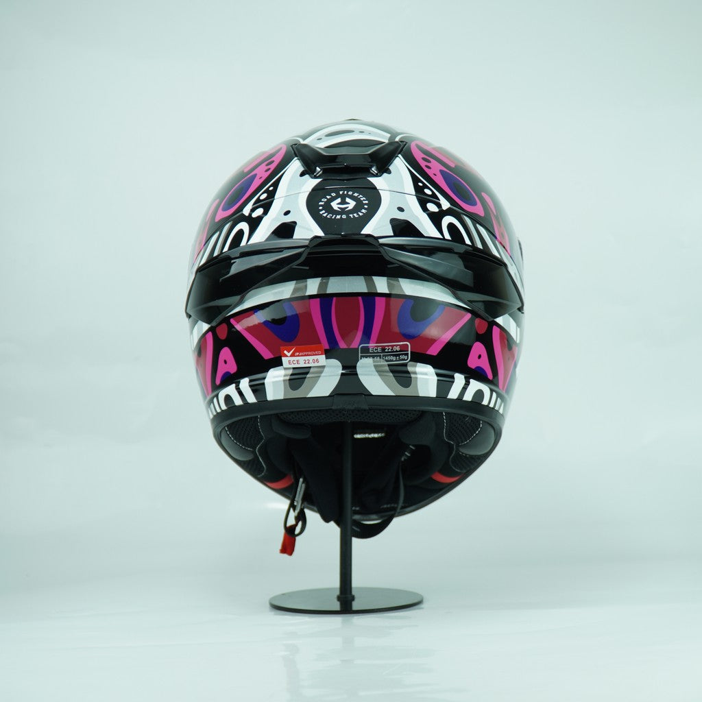 NHK Helmet K5R SV Nebula (Black/Pink Glossy)