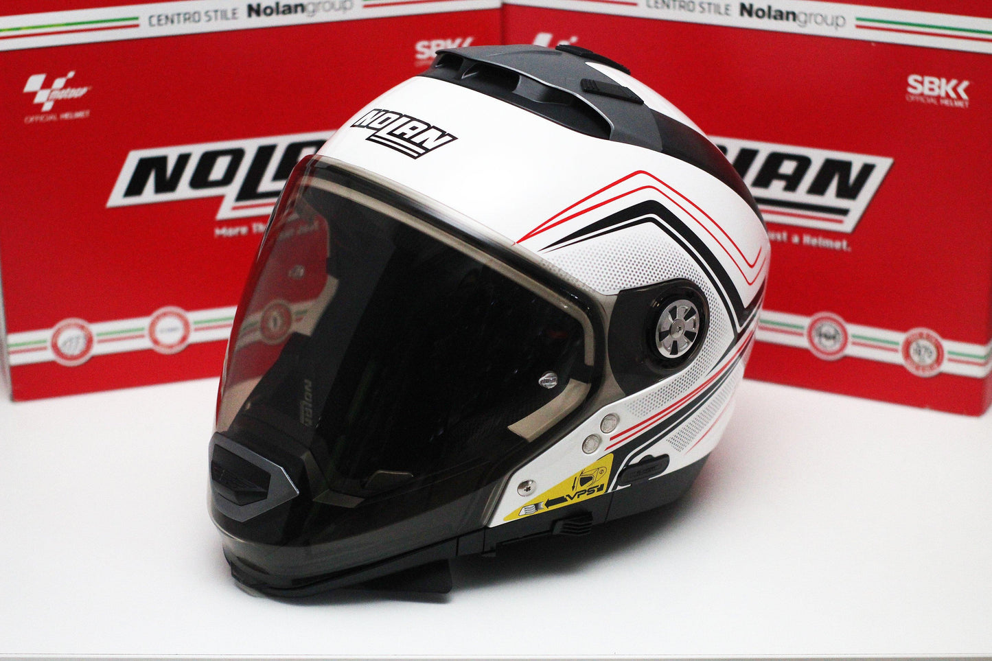 Nolan N44 Evo Como N-Com (34 Metal White) - Durian Bikers