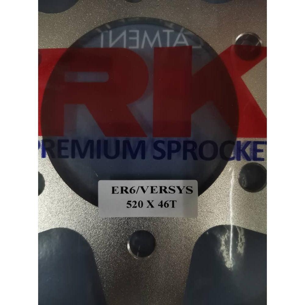 RK Premium Sprocket for Kawasaki ER6 / Versys / Z750 / Z800 (520 x 43T / 44T / 46T) - Durian Bikers