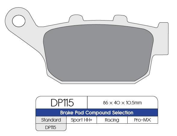 DP Brakes (DP115) Brake Pads - Durian Bikers