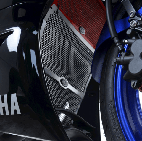R&G Downpipe Grille fits for Yamaha YZF-R25 ('19-) & YZF-R3 ('19-) (Dark Blue) - Durian Bikers