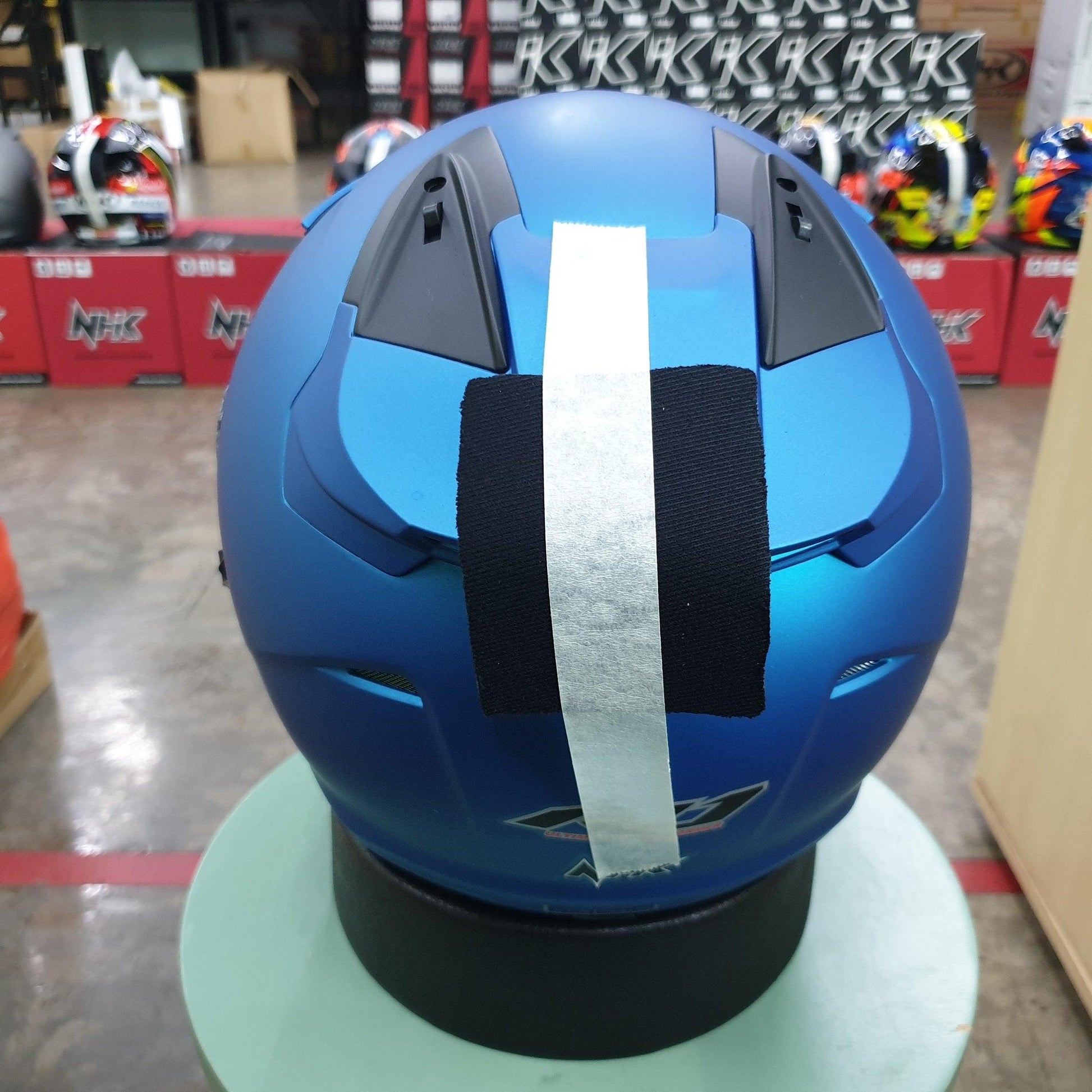 NHK Helmets R1 v2.0 Solid (Blue Doft Microlock) - Durian Bikers