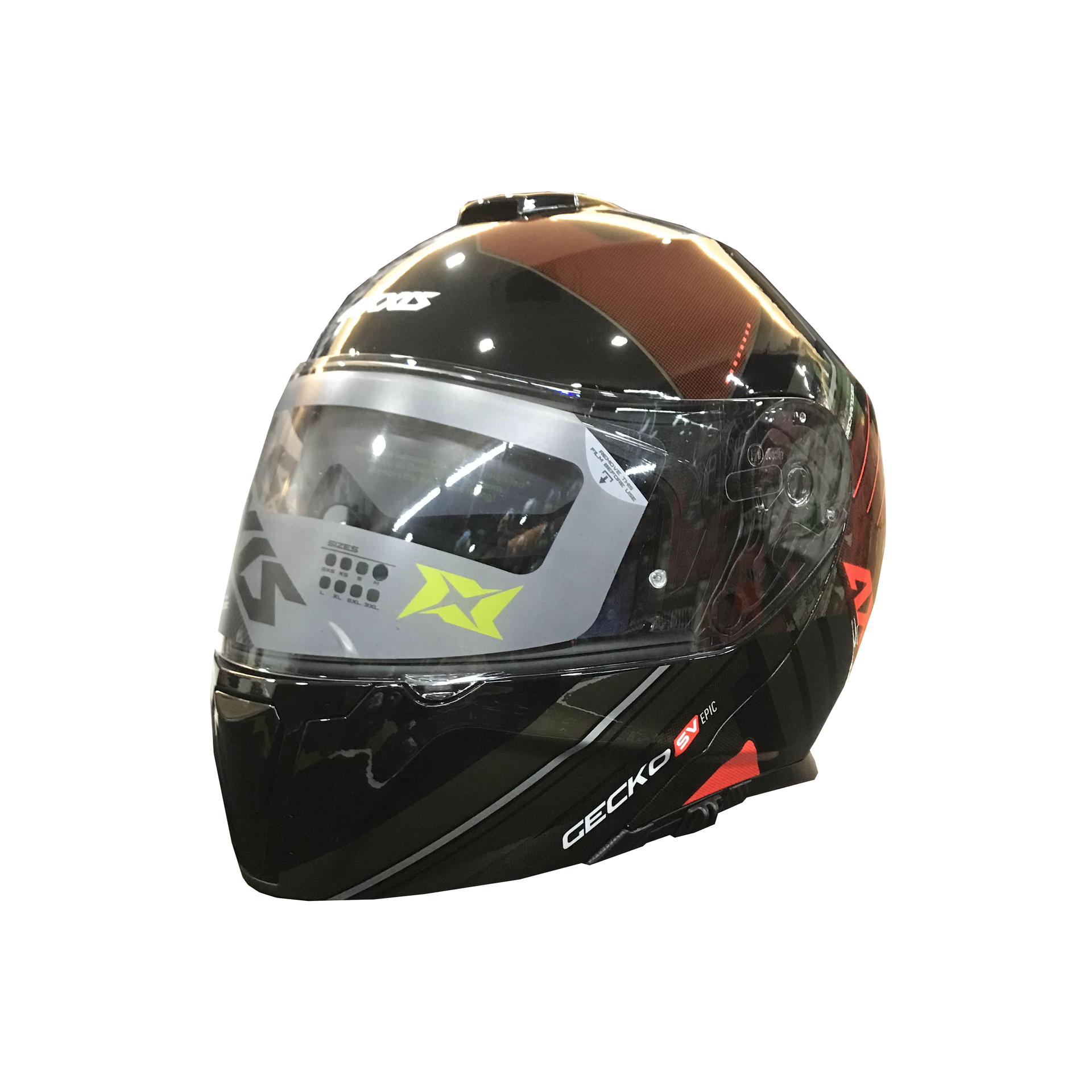 Axxis Helmet Gecko Epic (B5 Gloss Fluor Red) – Durian Bikers