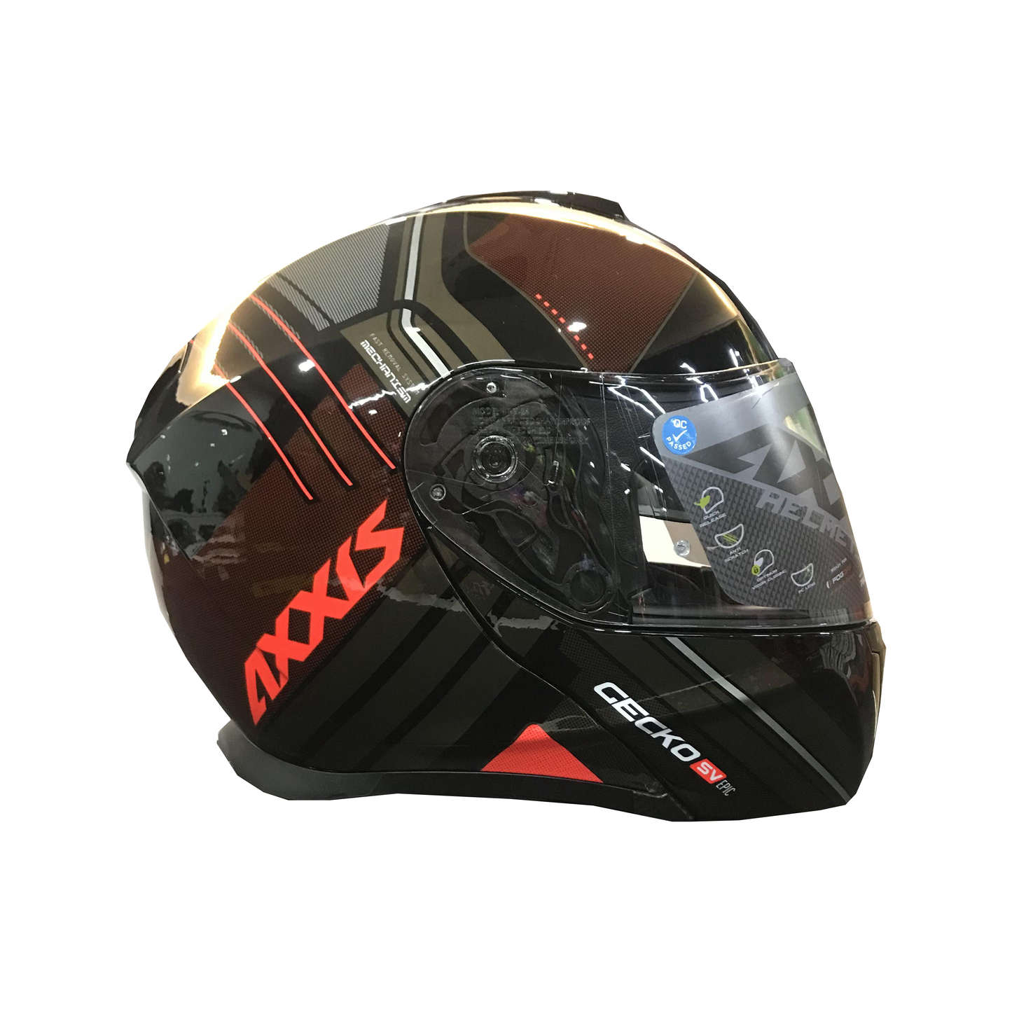 Axxis Helmet Gecko Epic (B5 Gloss Fluor Red)
