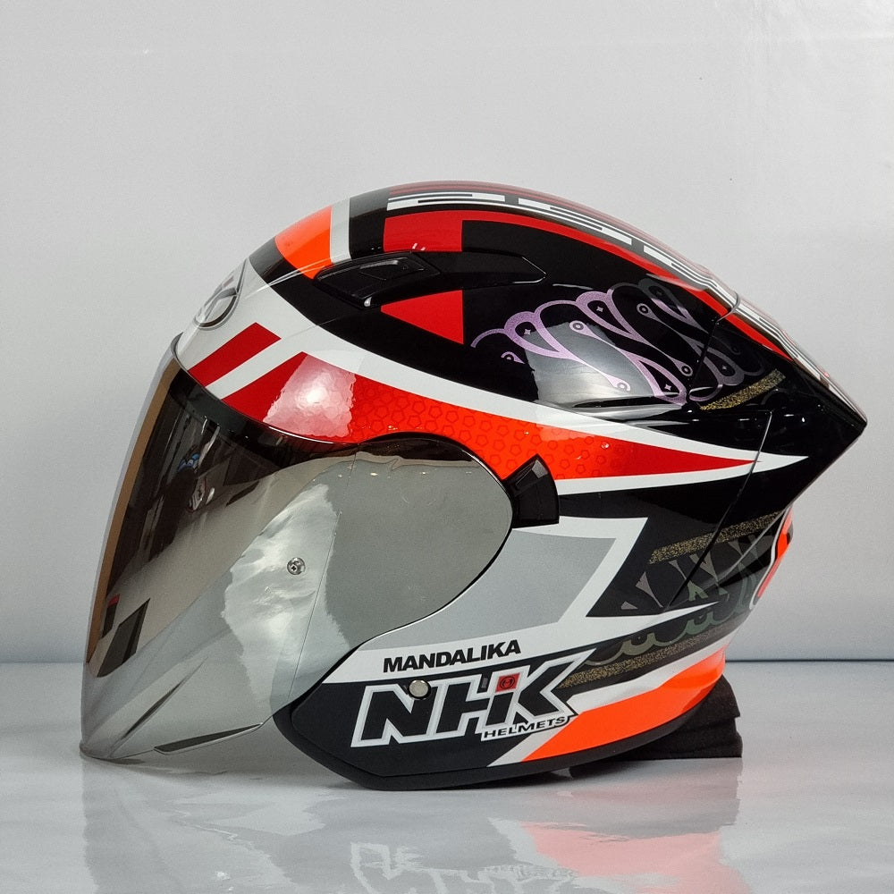 NHK Helmet S1GP Bobend Sneyder (Black/Red Glossy)