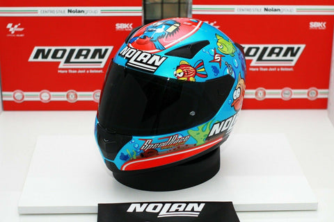 Nolan N60-5 Gemini Replica (39 Melandri Aquarium Metal Pearl Blue) - Durian Bikers