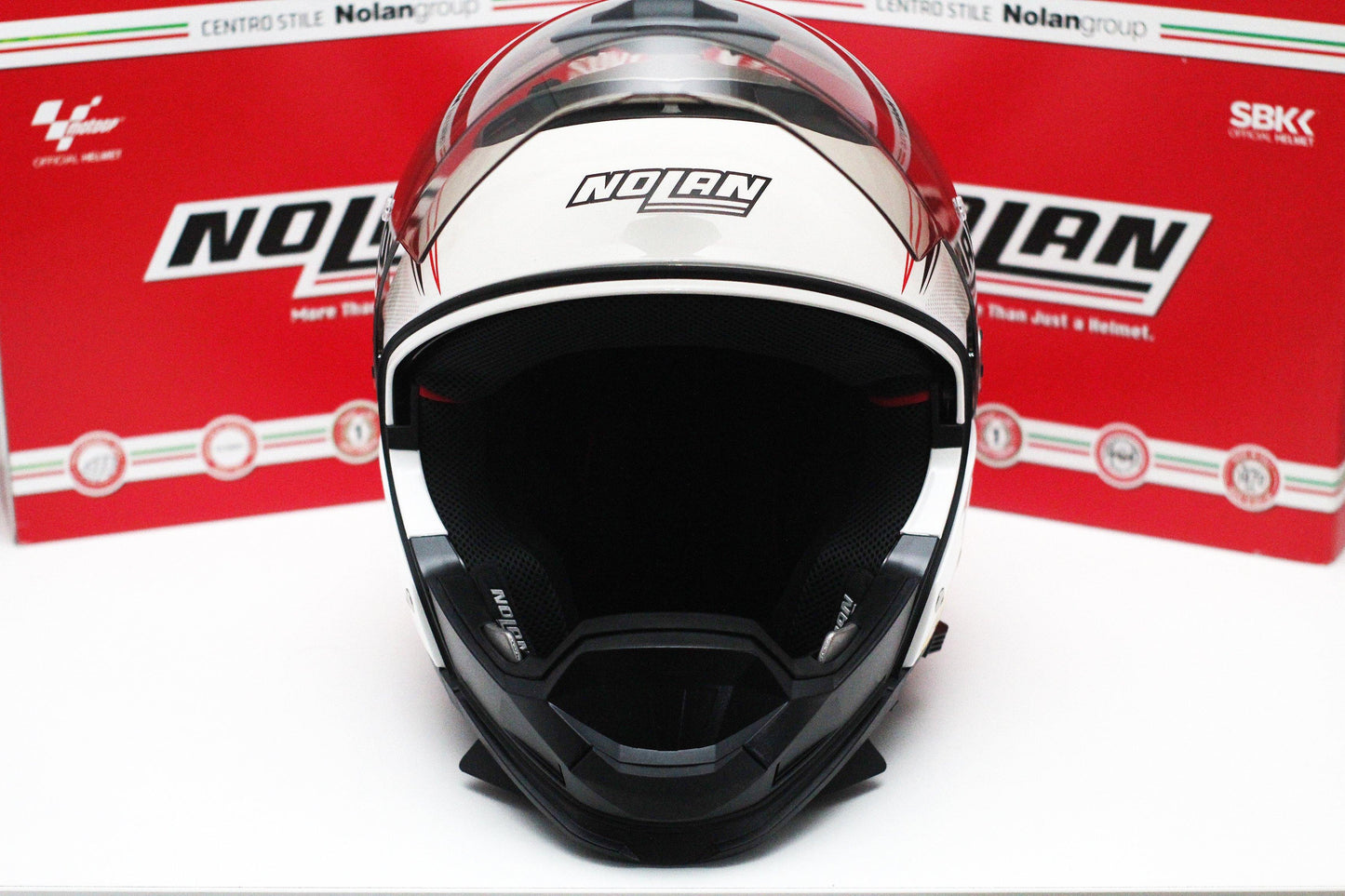 Nolan N44 Evo Como N-Com (34 Metal White) - Durian Bikers