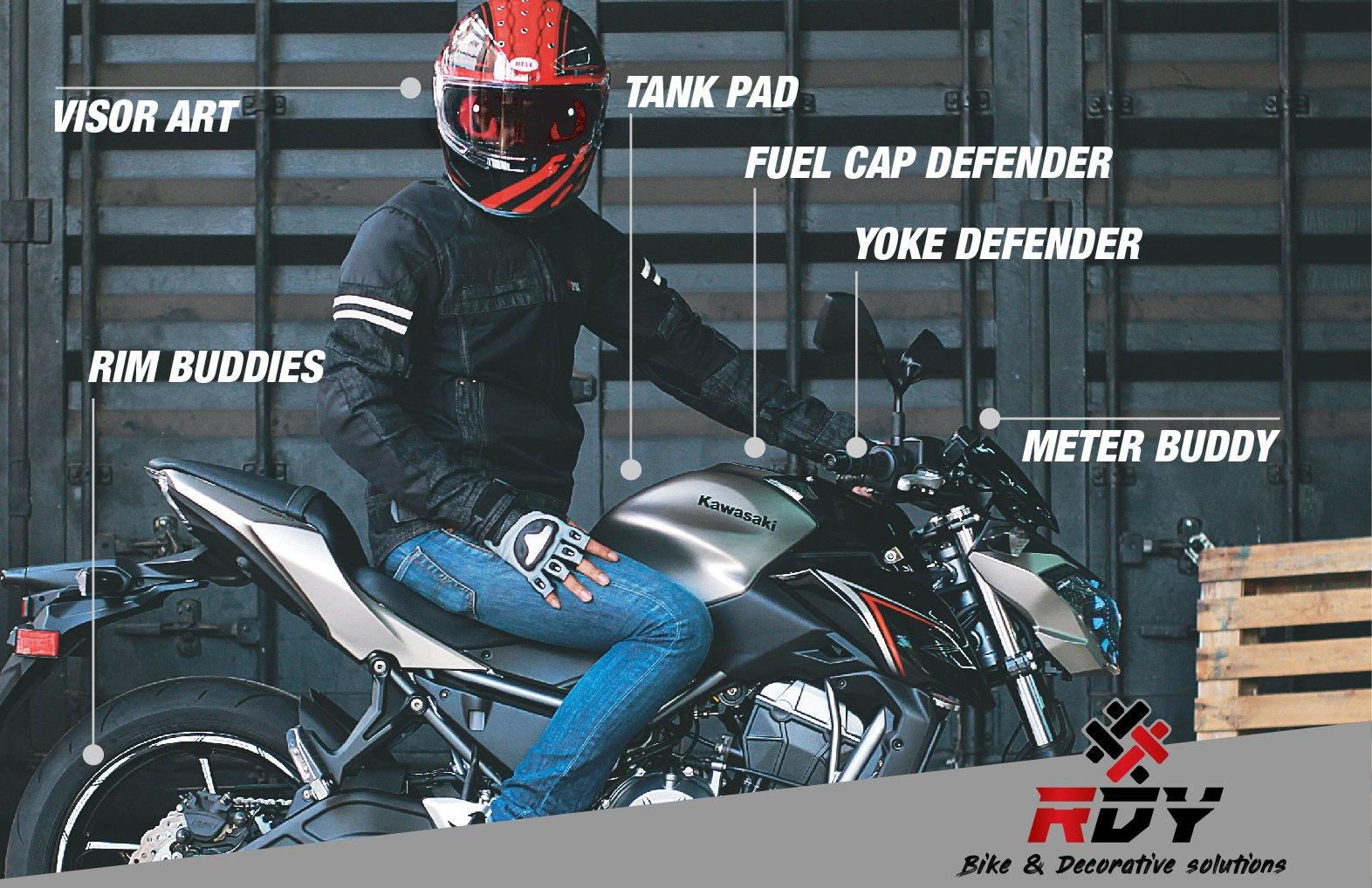 RDY Fuel Cap Defender fits for Kawasaki Fuel Cap (5 Holes) - Durian Bikers