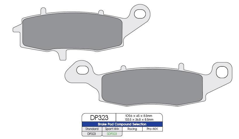 DP Brakes (DP323) Brake Pads - Durian Bikers