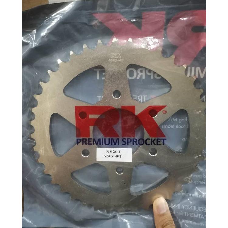 RK Premium Sprocket for Modenas Pulsar NS200 / RS200 (520 x 40T) - Durian Bikers