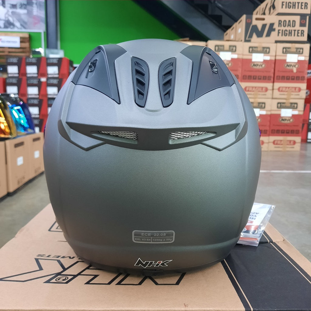 NHK Helmet R6 v2 Solid (Grey Matt)