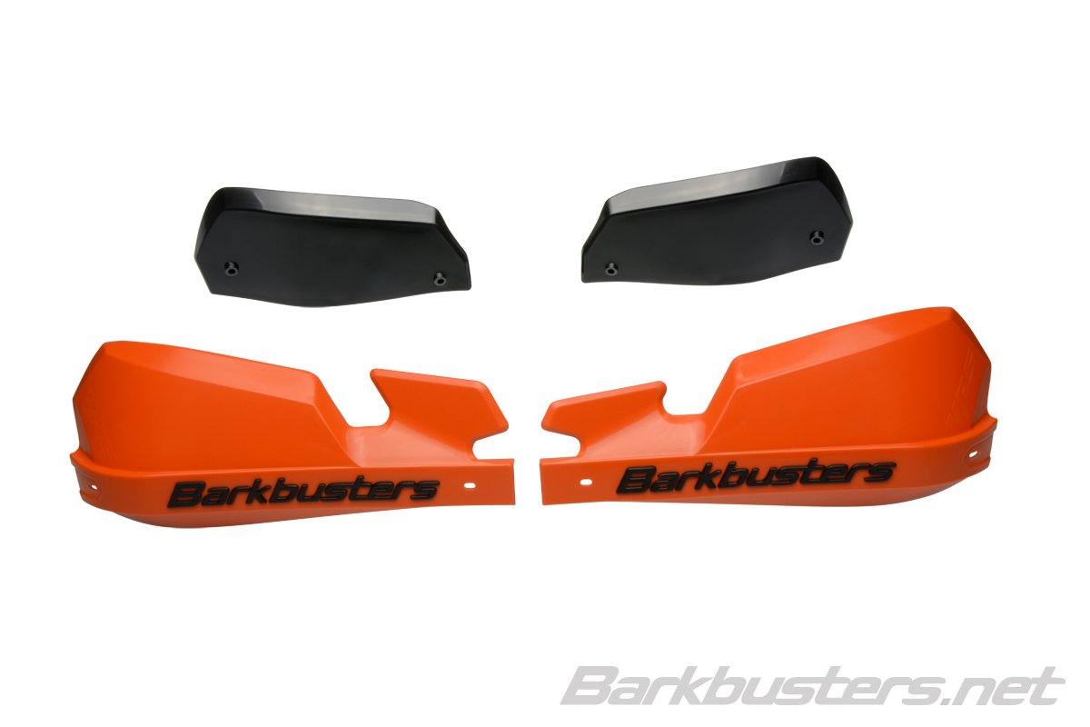 Barkbusters VPS Plastic Hand Guards with Wind Deflector set (Orange) - Durian Bikers