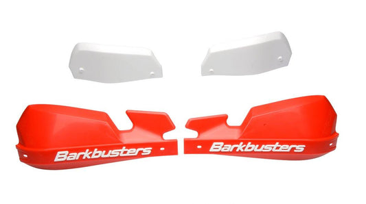 Barkbusters VPS Plastic Hand Guards with Wind Deflector set (Red) - Durian Bikers