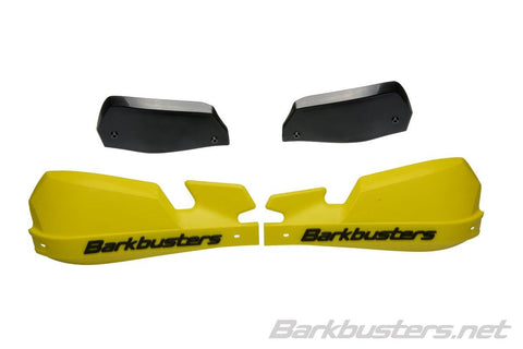 Barkbusters VPS Plastic Hand Guards with Wind Deflector set (Yellow) - Durian Bikers