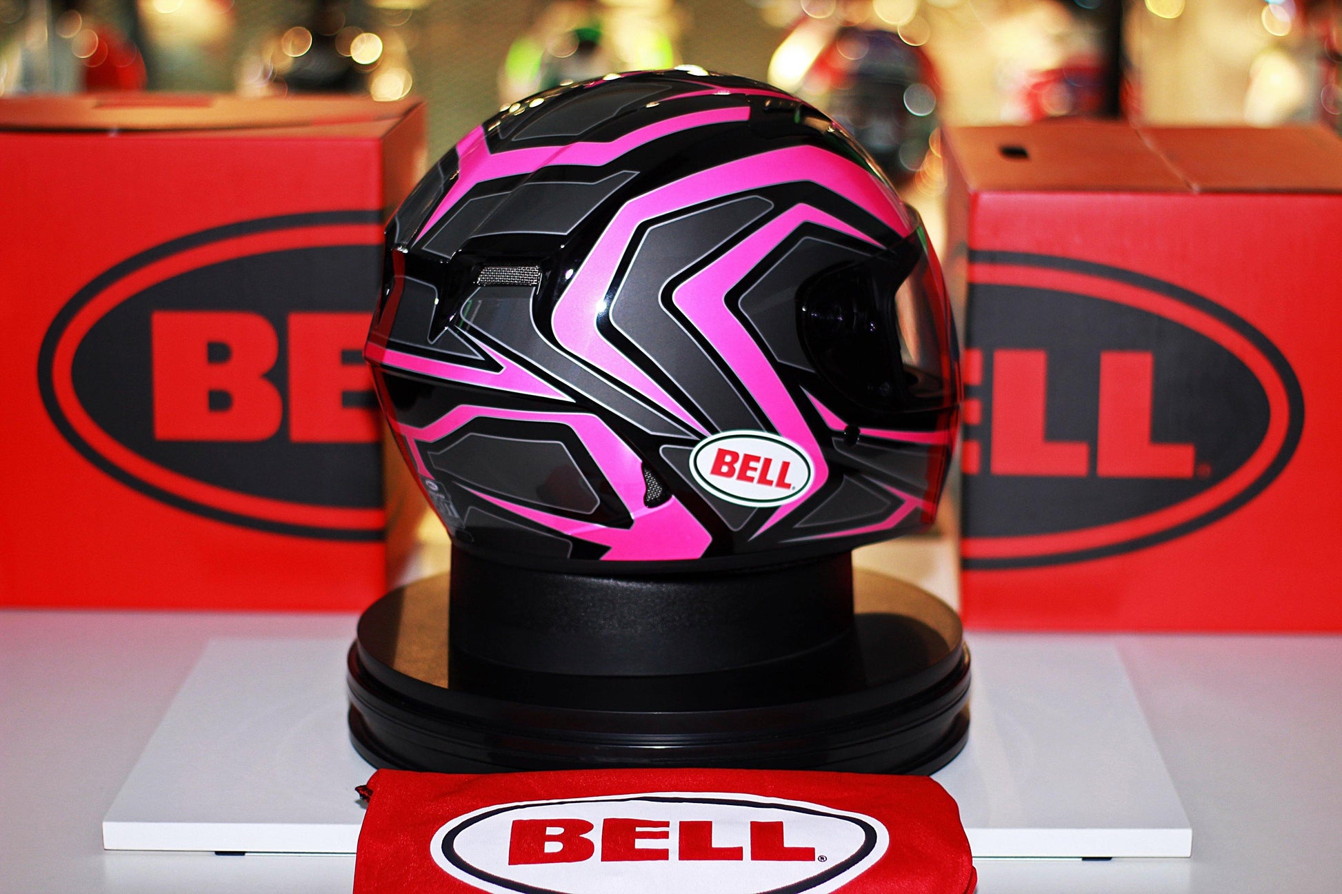 Bell Qualifier (Machine Black/Pink) - Durian Bikers