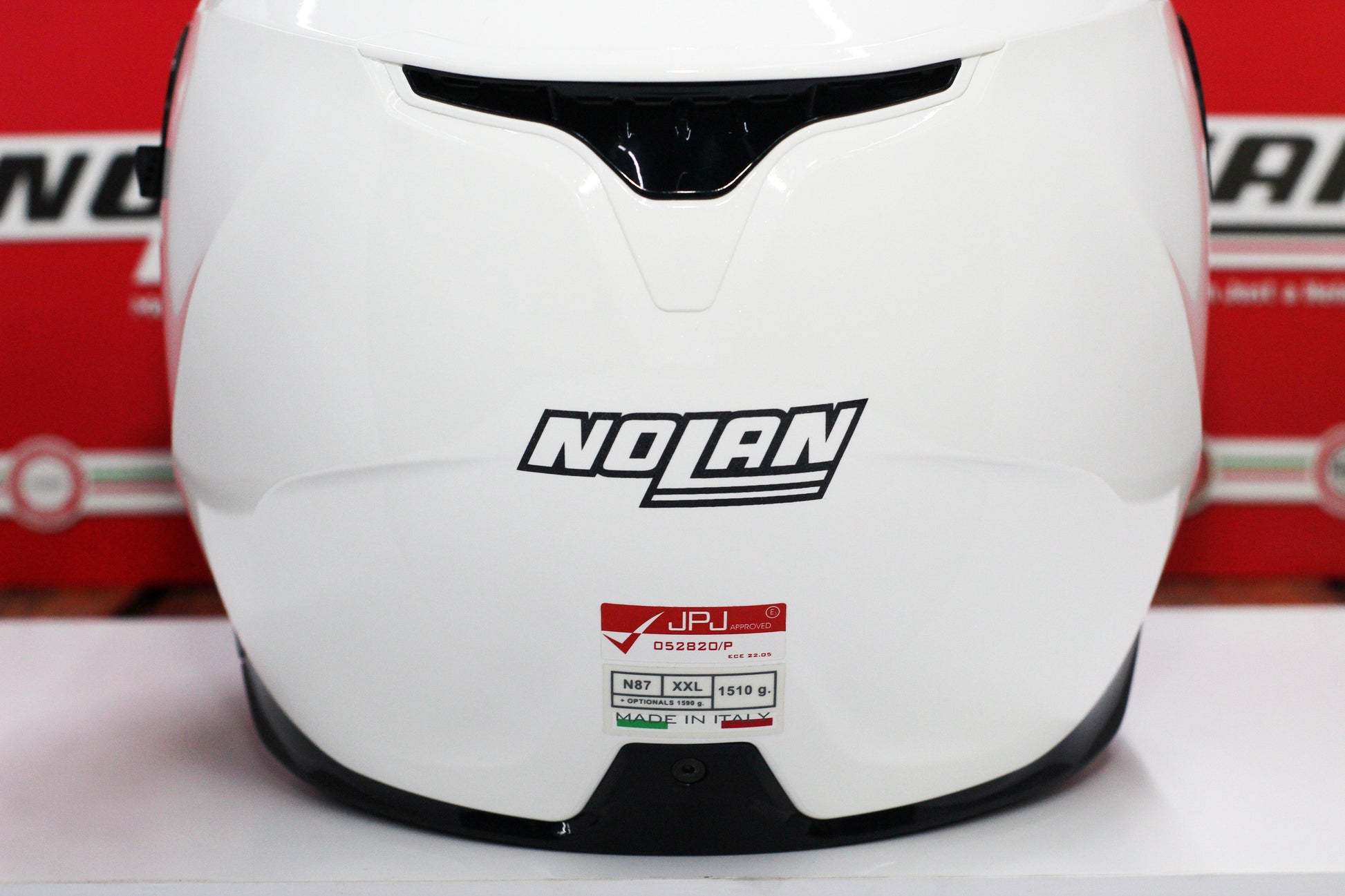 Nolan N87 Martz N-Com (27 Metal White) - Durian Bikers