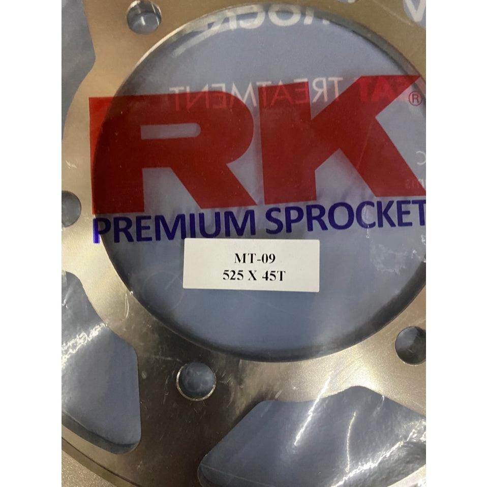RK Premium Sprocket for Yamaha MT07 / MT-09 (525 x 43T / 45T) - Durian Bikers