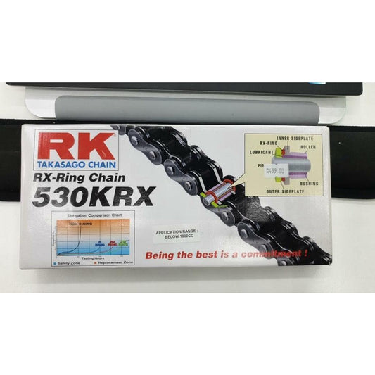 RK RX-Ring Chain 530KRX 120L Rivet Type - Durian Bikers