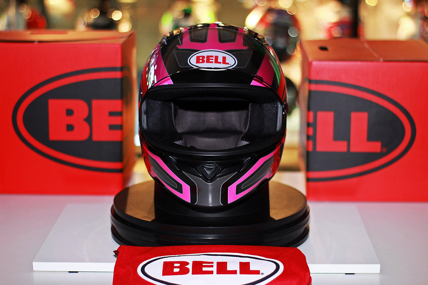 Bell Qualifier (Machine Black/Pink) - Durian Bikers