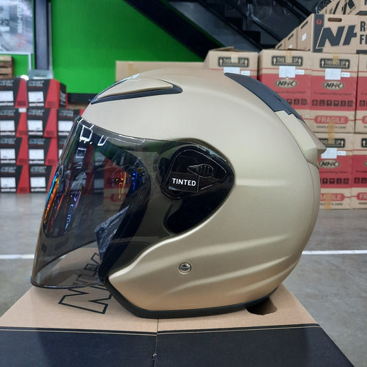 NHK Helmet R6 v2 Solid (Light Gold Matt)