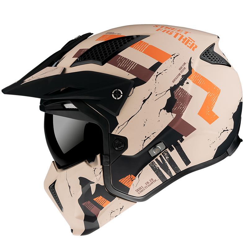 MT Streetfighter SV (Skull 2020 A14 Matt Orange) - Durian Bikers