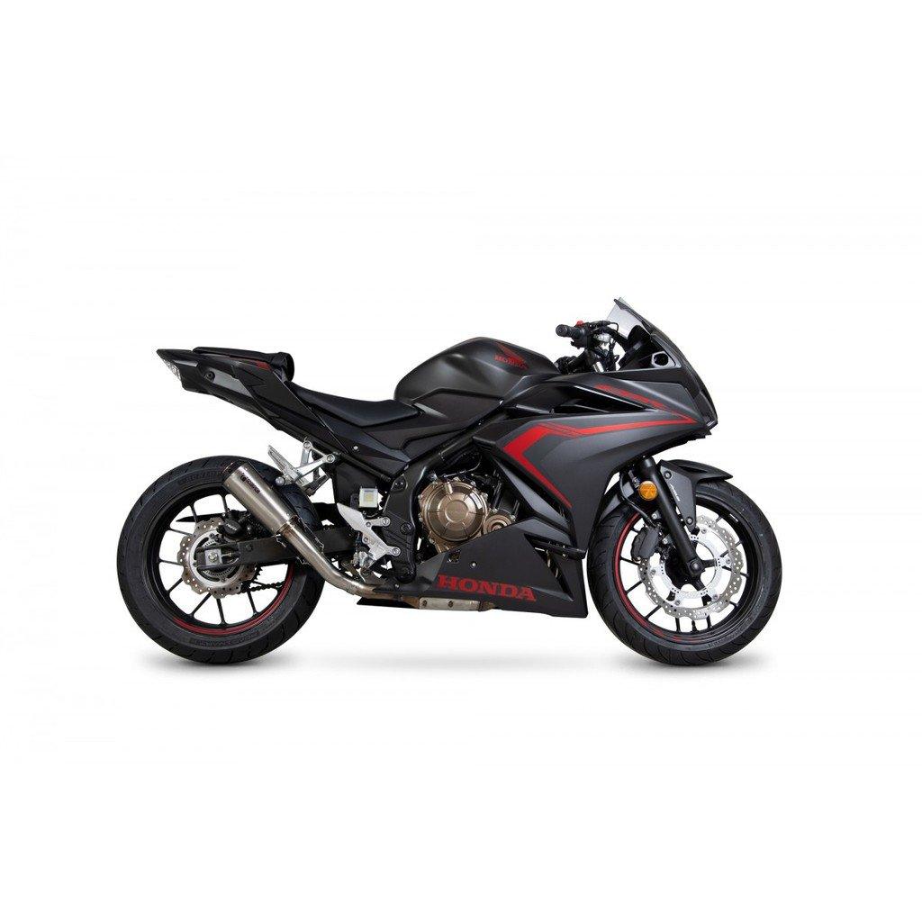 Scorpion Exhaust fits for Honda CBR 500 R (2019-) (Red Power Slip On) (Titanium) - Durian Bikers