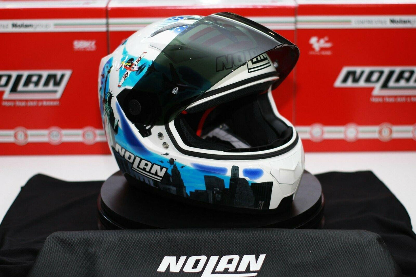 Nolan N60-5 Gemini Replica (37 Melandri USA Metal White) - Durian Bikers