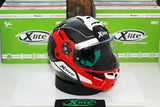 X-Lite X-1004 Ultra Carbon Charismatic N-Com (15 Corsa Red Chin Guard) - Durian Bikers