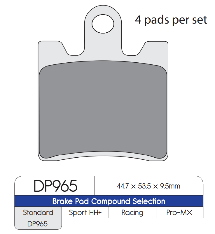 DP Brakes (DP965) Brake Pads - Durian Bikers