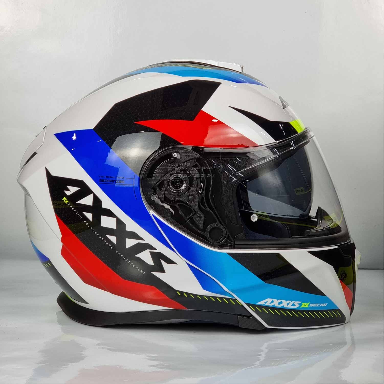 mt axxis eagle helmet Axxis Helmet Gecko Shield (D7 Gloss Blue) – Durian Bikers
