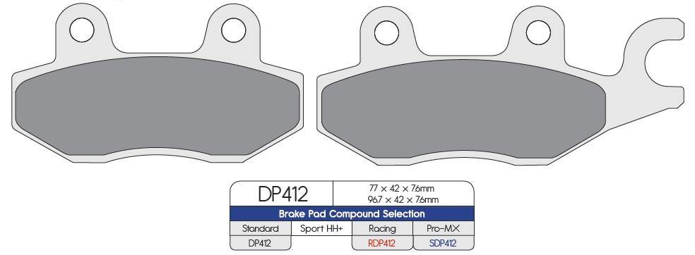 DP Brakes (DP412) Brake Pads - Durian Bikers