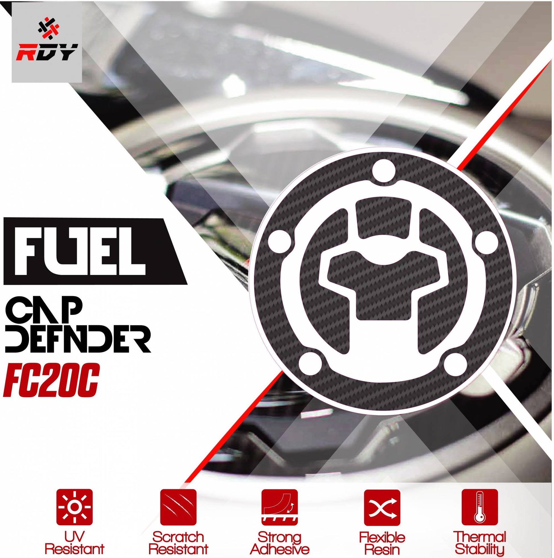 RDY Fuel Cap Defender fits for Suzuki Fuel Cap (5 Holes) - Durian Bikers