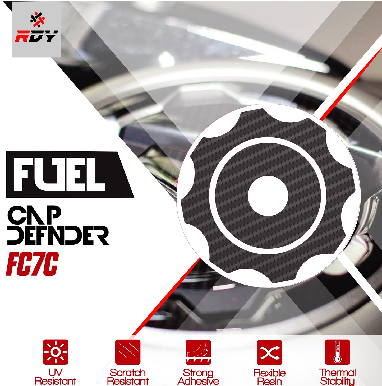 RDY Fuel Cap Defender fits for Ducati Fuel Cap - Durian Bikers