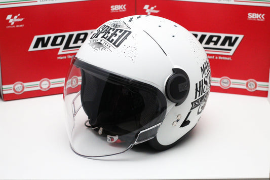Nolan N21 Visor MotoGP Legends (29 Scratched Flat White) - Durian Bikers