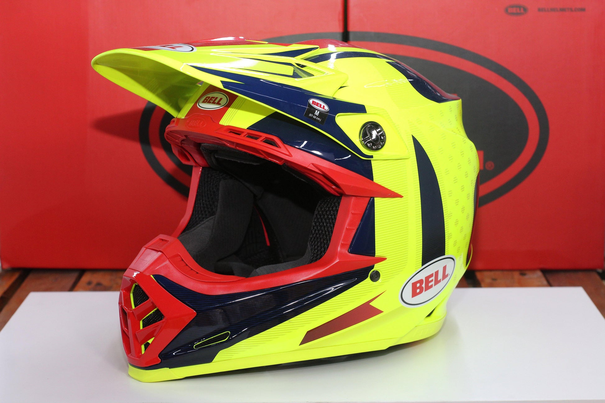 Bell Helmet Moto-9 Flex (Vice Blue/Yellow) – Durian Bikers Bell Helmet Moto-9 Flex (Vice Blue/Yellow) – Durian Bikers