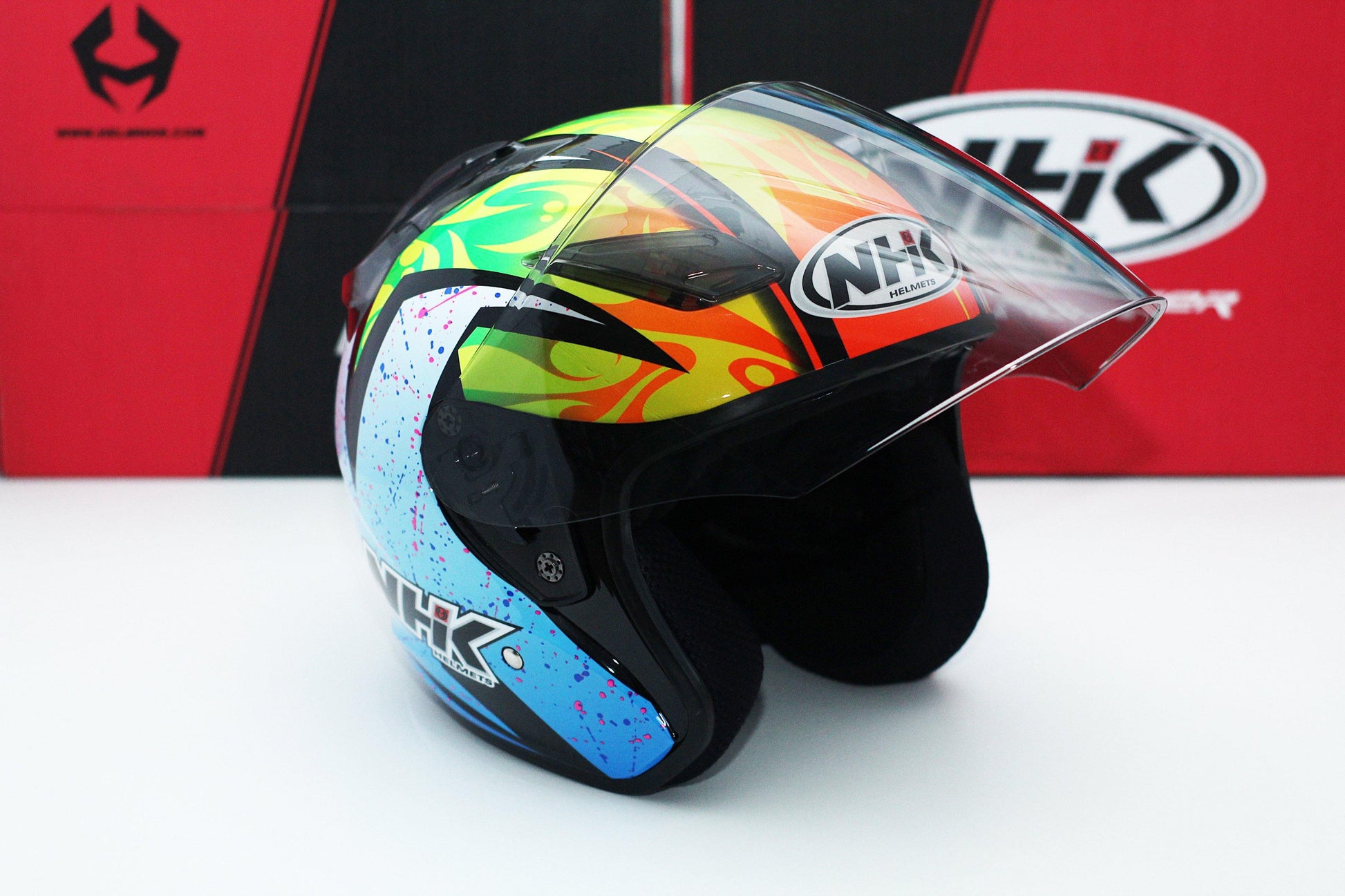 NHK R1 v2.0 Karel Winter (Black/Blue Glossy) - Durian Bikers