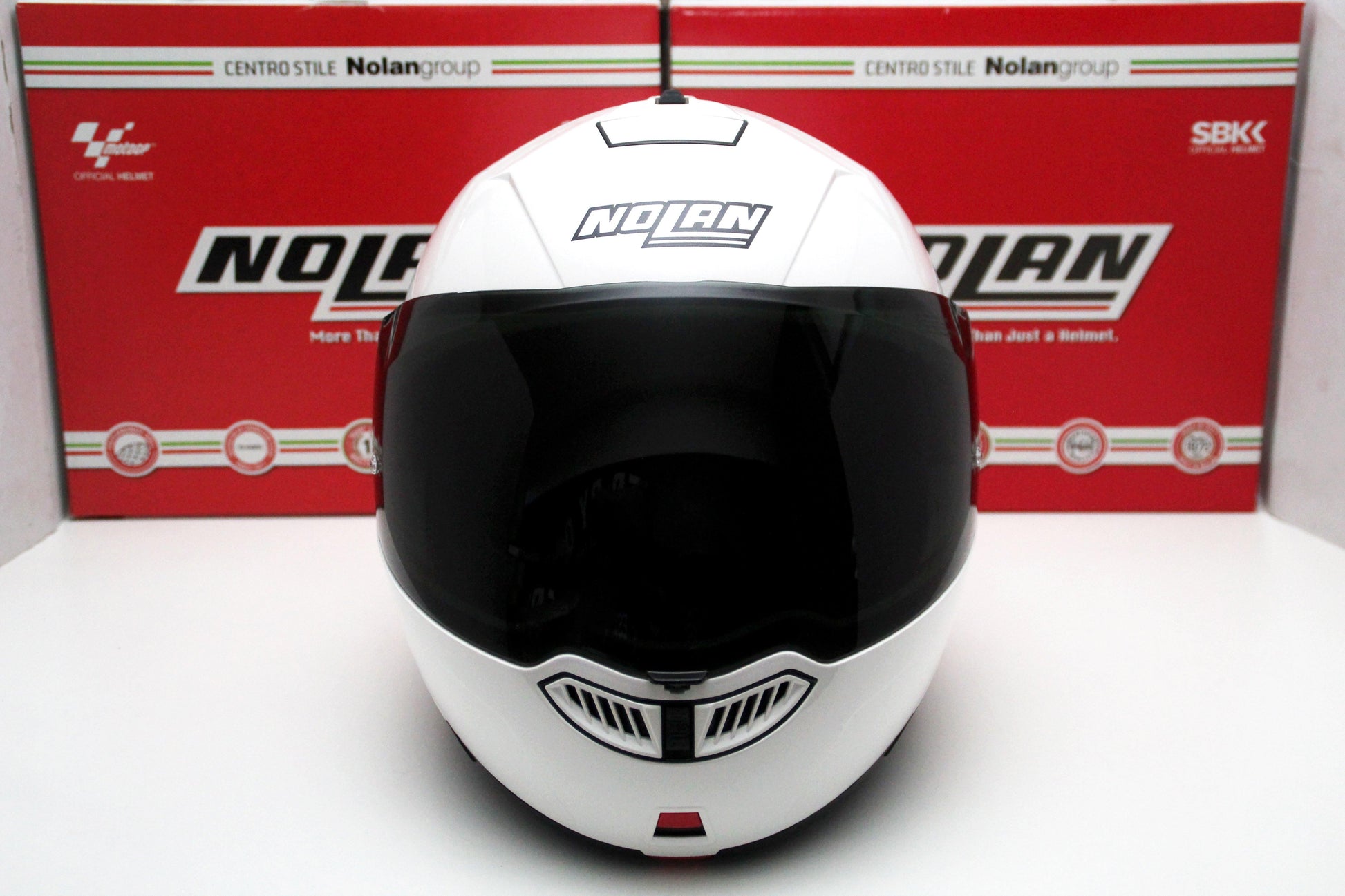 Nolan N104 Absolute Classic N-Com (5 Metal White) - Durian Bikers