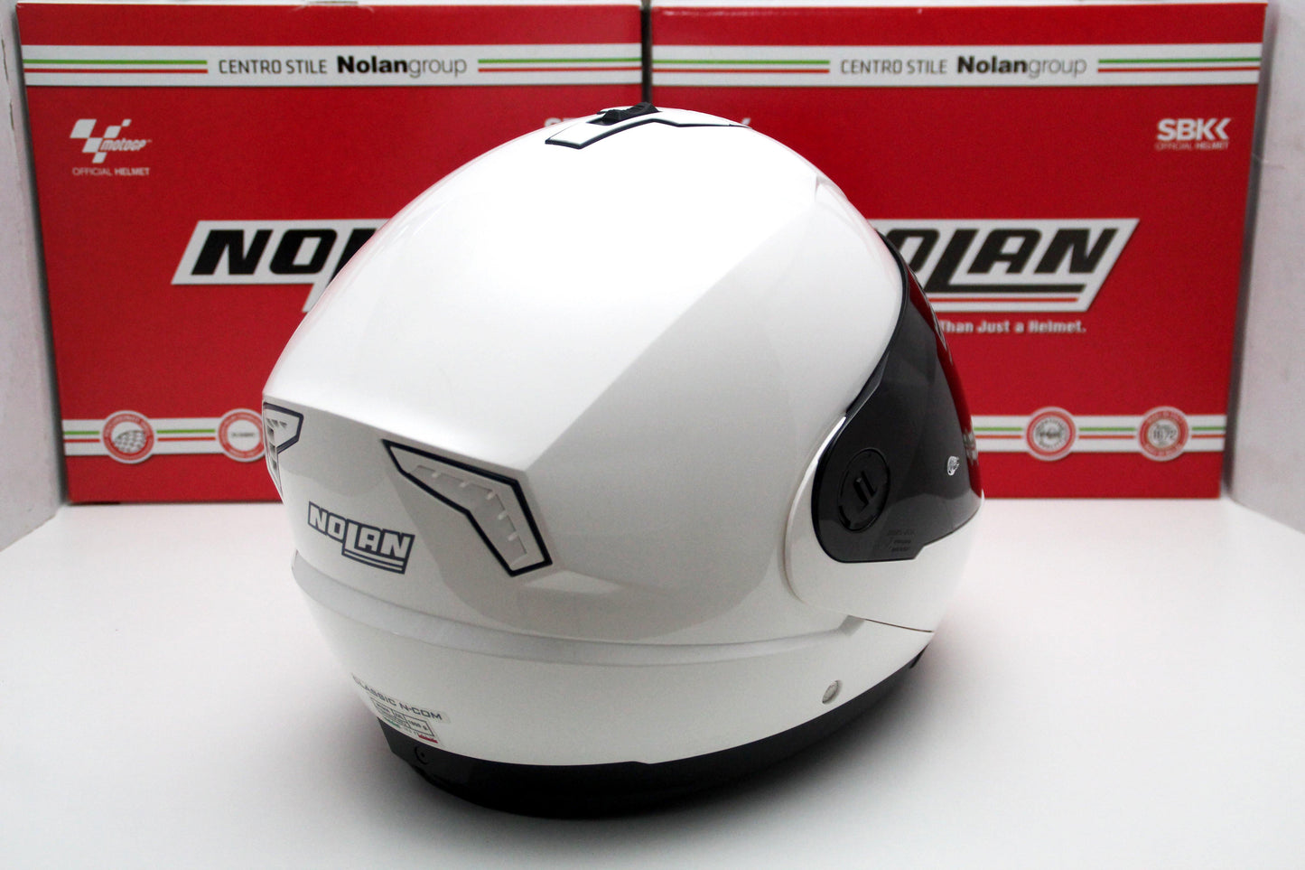 Nolan N104 Absolute Classic N-Com (5 Metal White) - Durian Bikers