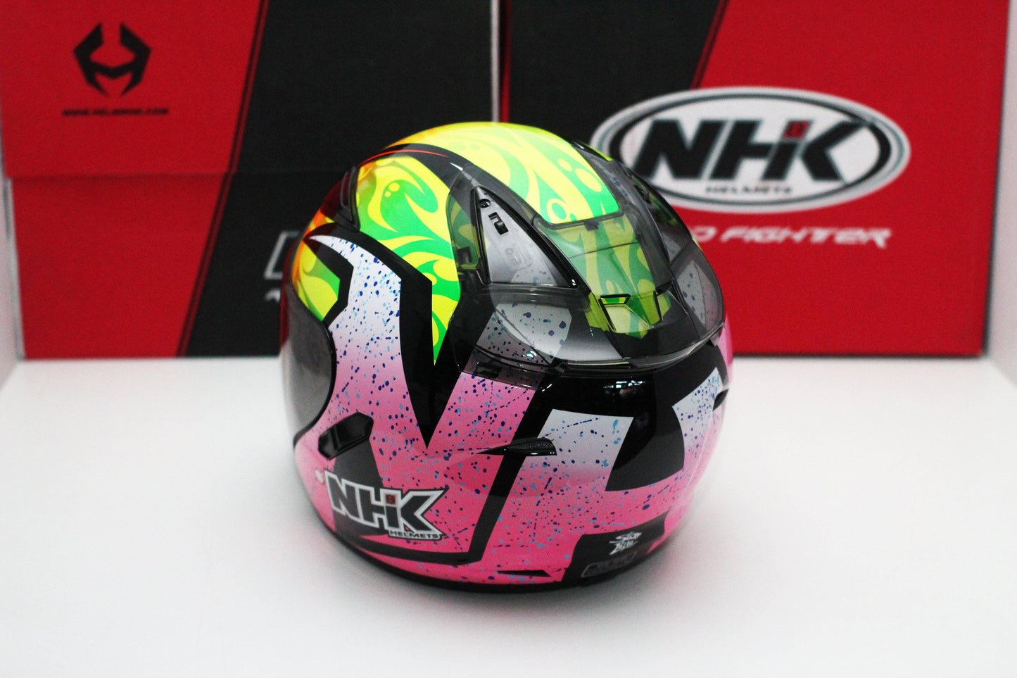 NHK R1 v2.0 Karel Winter (Black/Pink Glossy) - Durian Bikers