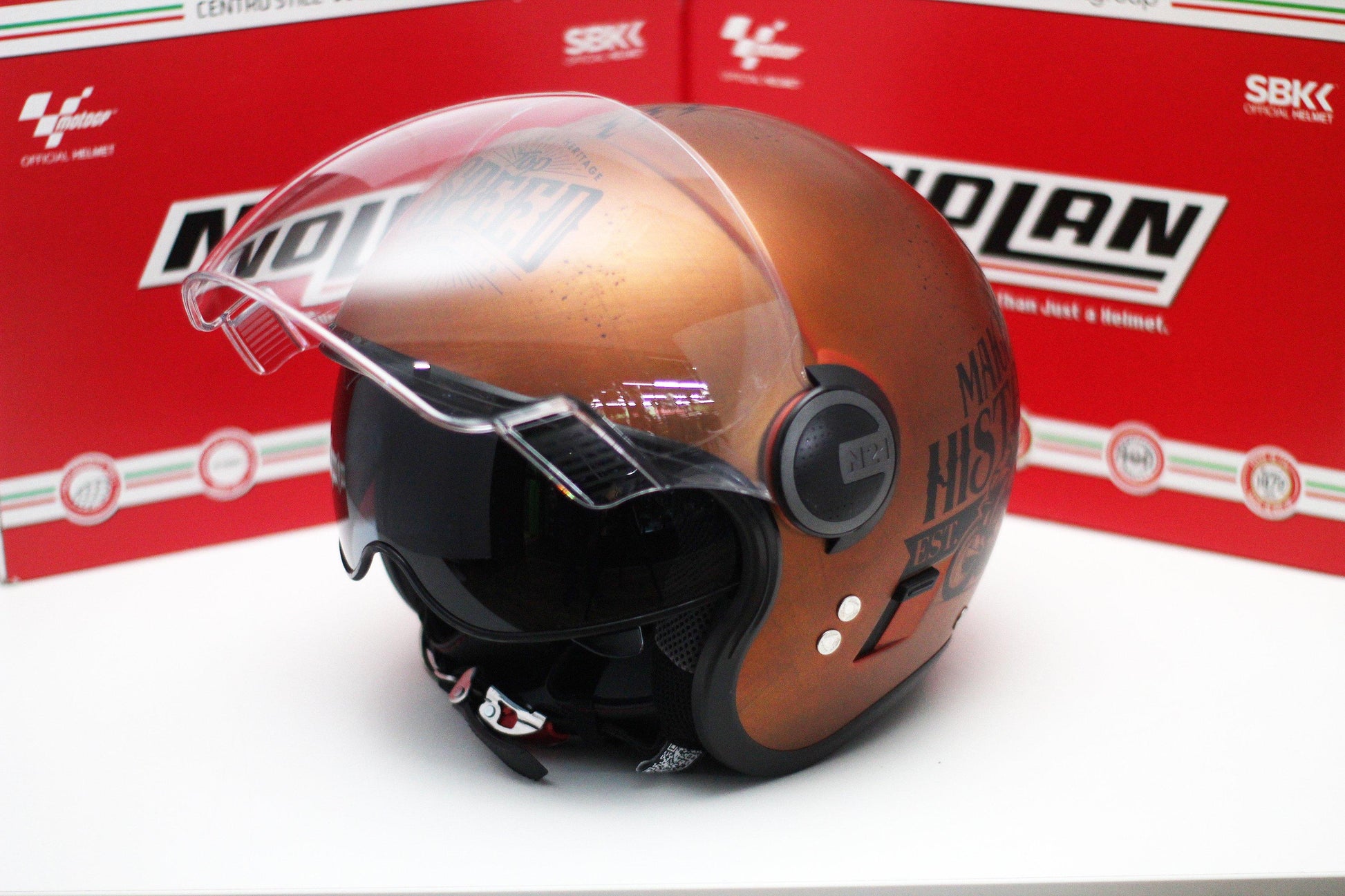 Nolan N21 Visor MotoGP Legends (31 Scratched Flat Copper) - Durian Bikers