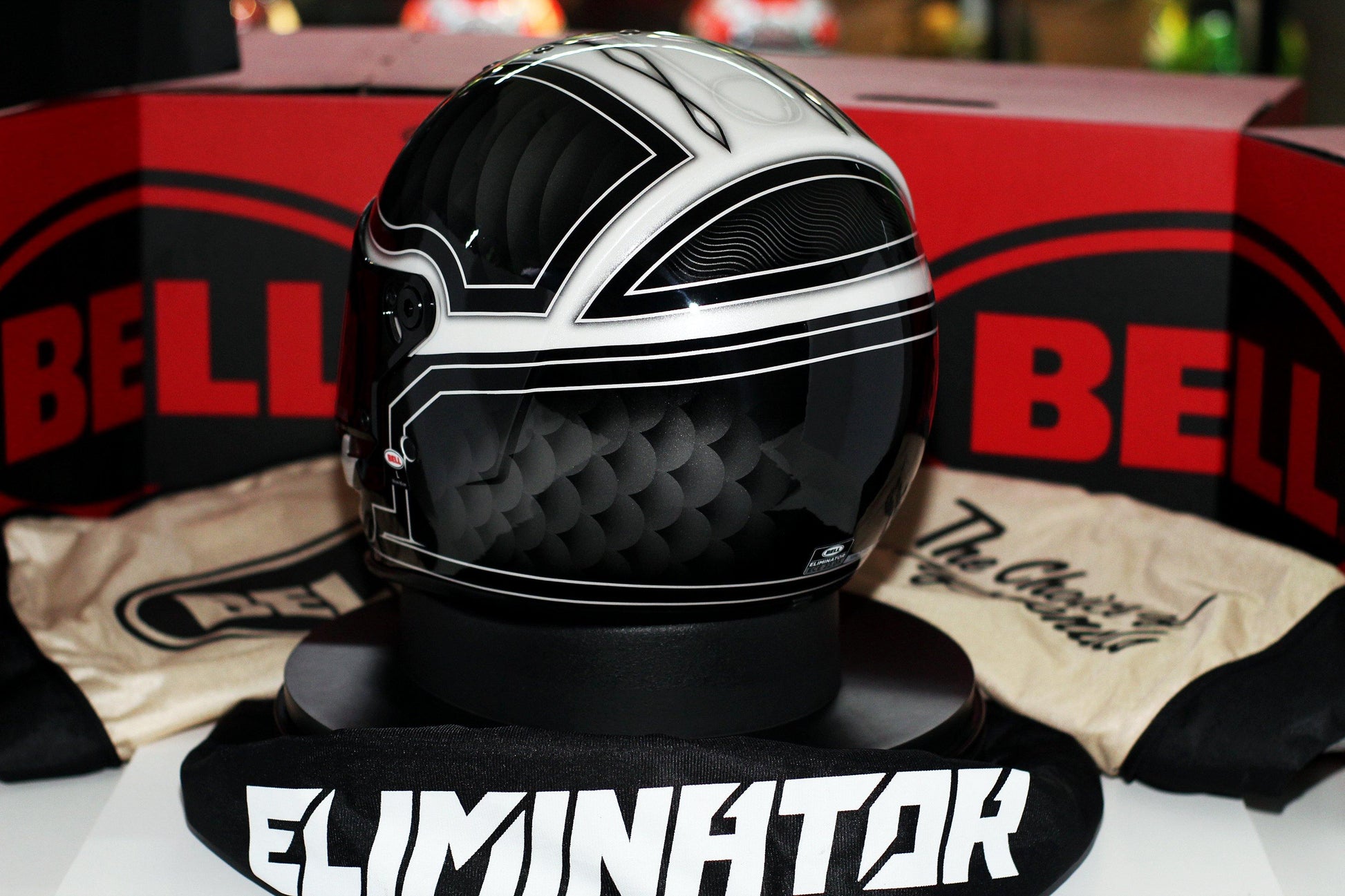bell eliminator outlaw helmet Bell Helmet Eliminator (Outlaw Black/White) – Durian Bikers