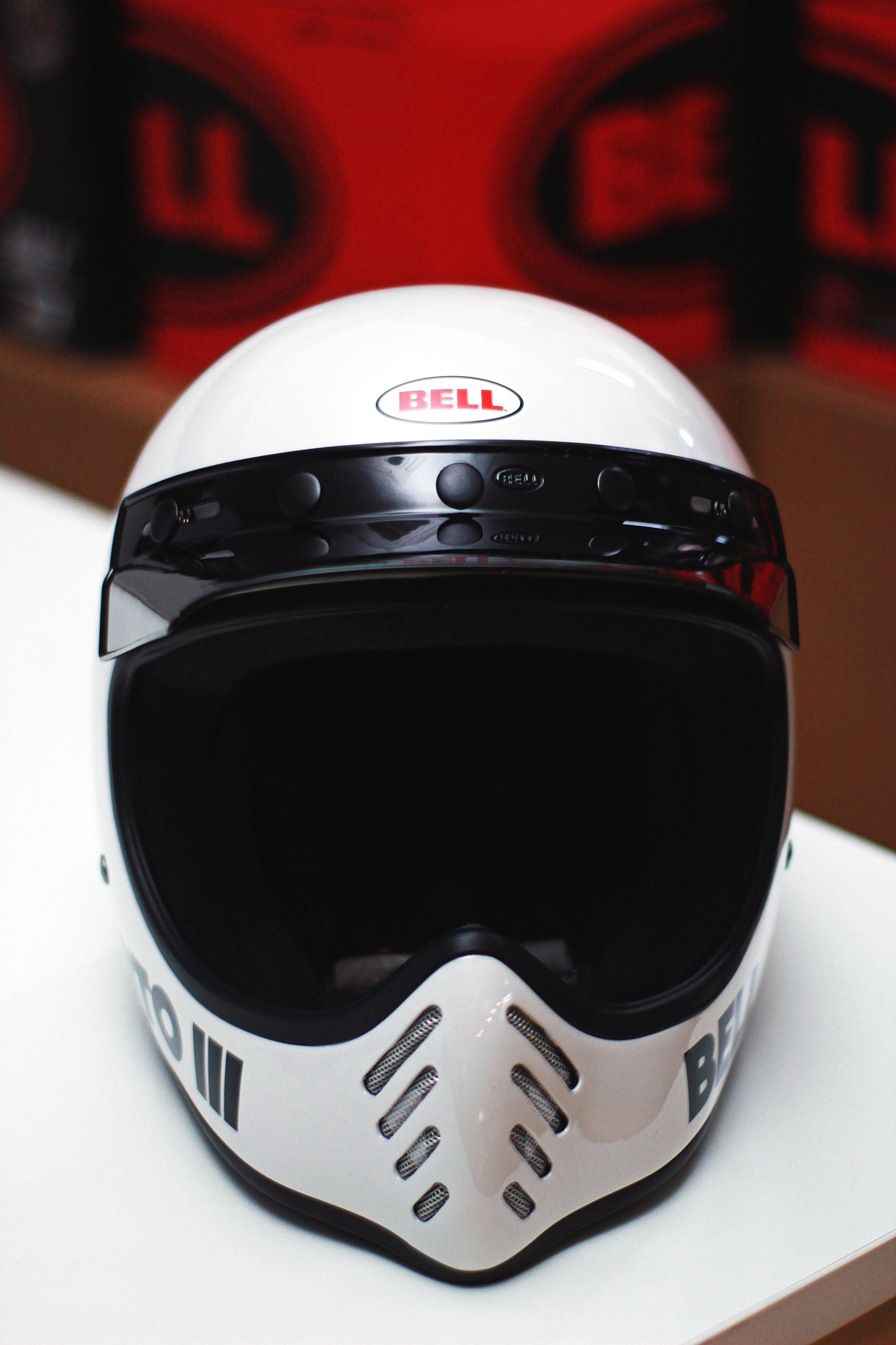 Bell Moto-3 (Classic White) - Durian Bikers