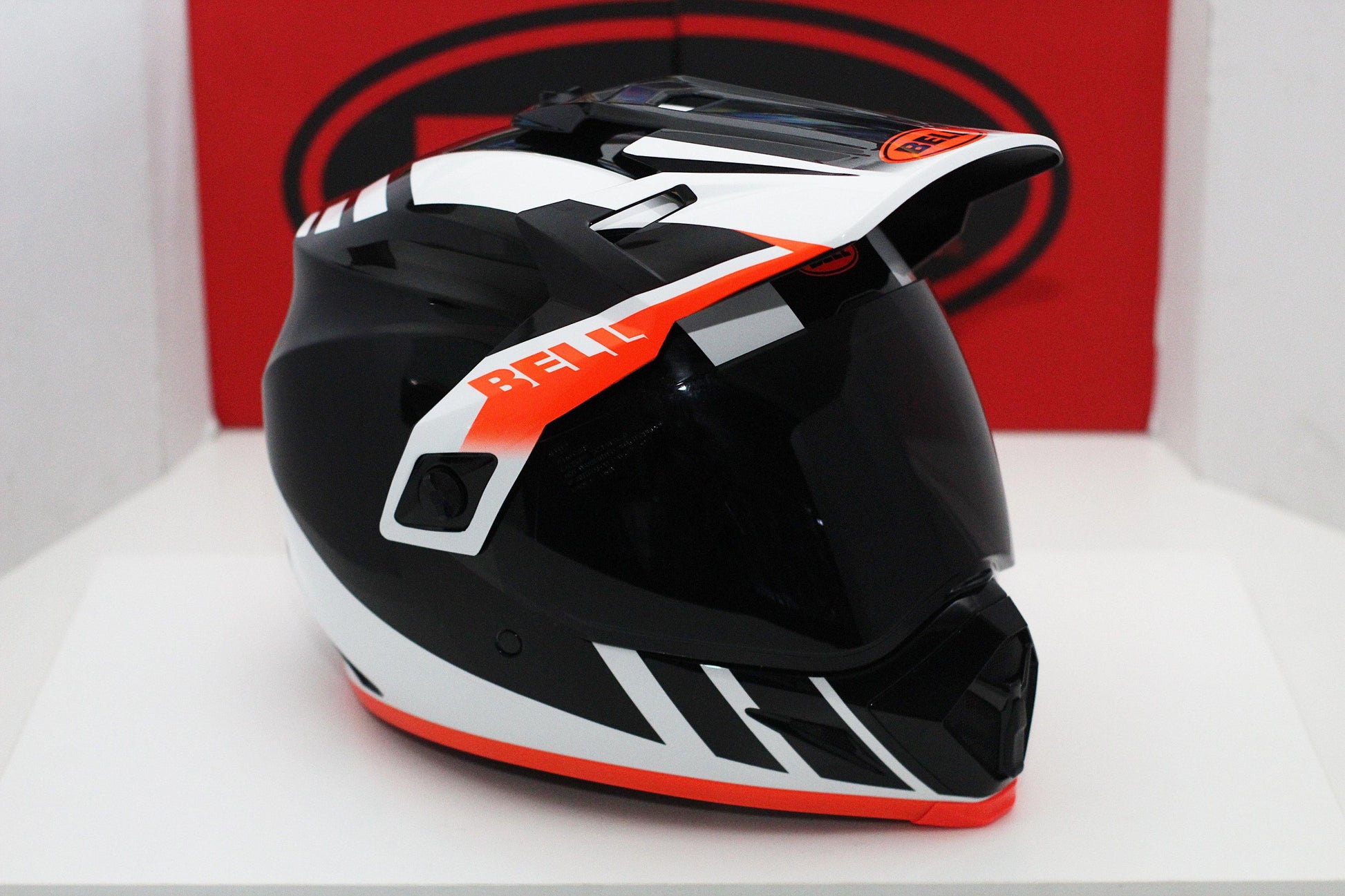 Bell MX-9 Adventure (Dash Gloss Black/White/Orange) - Durian Bikers