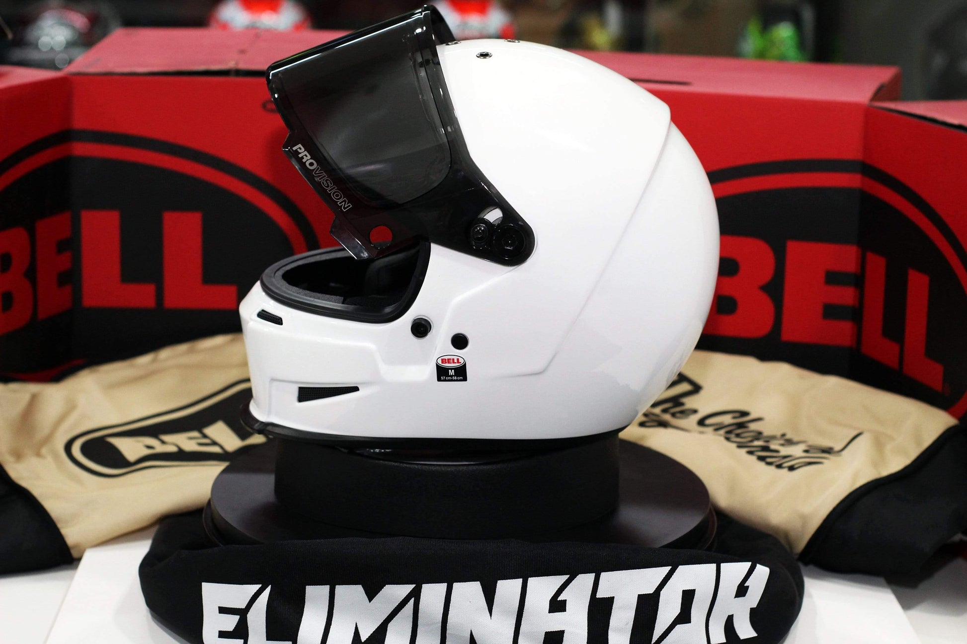 bell eliminator helmet visor Bell Helmet Eliminator (White) – Durian Bikers