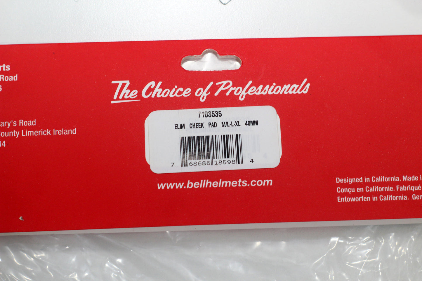 Bell Eliminator Cheekpads (M/L, L, XL) (40MM) (Black) - Durian Bikers